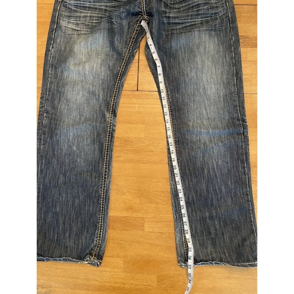 Men's VINTAGE Y2K Southpole Jeans Blue Denim Med/Dark Wash, Size‎ 38 - Picture 5 of 9